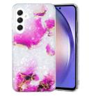For Samsung Galaxy A14 5G IMD Shell Pattern TPU Phone Case(Red Marble) - 1