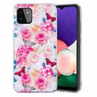 For Samsung Galaxy A22 5G IMD Shell Pattern TPU Phone Case(Butterfly Flower) - 1