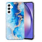 For Samsung Galaxy A24 4G IMD Shell Pattern TPU Phone Case(Blue Gold Marble) - 1
