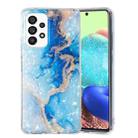For Samsung Galaxy A32 5G IMD Shell Pattern TPU Phone Case(Blue Gold Marble) - 1