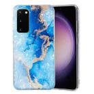 For Samsung Galaxy S20 FE IMD Shell Pattern TPU Phone Case(Blue Gold Marble) - 1