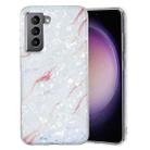 For Samsung Galaxy S21+ 5G IMD Shell Pattern TPU Phone Case(White Marble) - 1