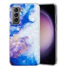 For Samsung Galaxy S21+ 5G IMD Shell Pattern TPU Phone Case(Sky Blue Purple Marble) - 1