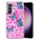 For Samsung Galaxy S22 5G IMD Shell Pattern TPU Phone Case(Colorful Butterfly) - 1