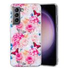 For Samsung Galaxy S22 5G IMD Shell Pattern TPU Phone Case(Butterfly Flower) - 1