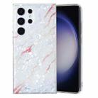 For Samsung Galaxy S22 Ultra 5G IMD Shell Pattern TPU Phone Case(White Marble) - 1