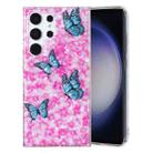 For Samsung Galaxy S22 Ultra 5G IMD Shell Pattern TPU Phone Case(Colorful Butterfly) - 1
