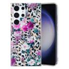 For Samsung Galaxy S22 Ultra 5G IMD Shell Pattern TPU Phone Case(Leopard Flower) - 1