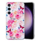 For Samsung Galaxy S23 5G IMD Shell Pattern TPU Phone Case(Butterfly Flower) - 1