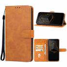 For DOOGEE S41T Leather Phone Case(Brown) - 1