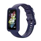 For Huawei Band 8 Silicone Protective Case + Silicone Watch Band Kit(Navy Blue) - 1