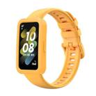 For Huawei Band 8 Silicone Protective Case + Silicone Watch Band Kit(Yellow) - 1