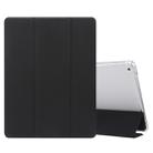 For iPad 9.7(2018)/(2017)/Air 2/Air 3-folding Electric Pressed Skin Texture Horizontal Flip Shockproof Transparent TPU + PU Leather Case with Holder & Pen Slot & Sleep / Wake-up Function(Black) - 1