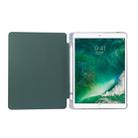 For iPad 9.7(2018)/(2017)/Air 2/Air 3-folding Electric Pressed Skin Texture Horizontal Flip Shockproof Transparent TPU + PU Leather Case with Holder & Pen Slot & Sleep / Wake-up Function(Deep Green) - 4