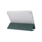 For iPad 9.7(2018)/(2017)/Air 2/Air 3-folding Electric Pressed Skin Texture Horizontal Flip Shockproof Transparent TPU + PU Leather Case with Holder & Pen Slot & Sleep / Wake-up Function(Deep Green) - 5