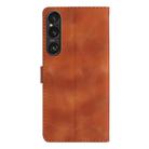 For Sony Xperia 1 VI Flower Butterfly Embossing Pattern Leather Phone Case(Brown) - 3