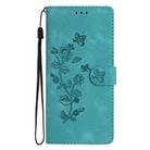 For Sony Xperia 10 VI Flower Butterfly Embossing Pattern Leather Phone Case(Sky Blue) - 2