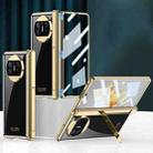 For Huawei Mate X3 GKK Integrated Plating Hinge Folding Phone Case(Black) - 1