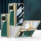 For Huawei Mate X3 GKK Integrated Plating Hinge Folding Phone Case(Green) - 1