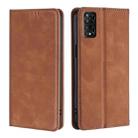 For TCL 50 5G Skin Feel Magnetic Leather Phone Case(Light Brown) - 1