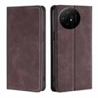 For TCL 50 XL Skin Feel Magnetic Leather Phone Case(Dark Brown) - 1