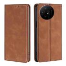 For TCL 50 XL Skin Feel Magnetic Leather Phone Case(Light Brown) - 1