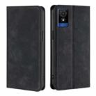 For TCL 501 4G Skin Feel Magnetic Leather Phone Case(Black) - 1