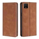 For TCL 502 Skin Feel Magnetic Leather Phone Case(Light Brown) - 1