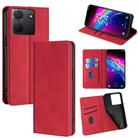 For TCL 503 4G Skin Feel Magnetic Leather Phone Case(Red) - 1