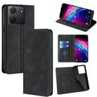 For TCL 503 4G Skin Feel Magnetic Leather Phone Case(Black) - 1