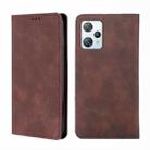 For Blackview A53 / A53 Pro Skin Feel Magnetic Leather Phone Case(Dark Brown) - 1