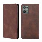 For Blackview Oscal C30 Skin Feel Magnetic Leather Phone Case(Dark Brown) - 1