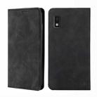 For Sharp Aqous Wish3 Skin Feel Magnetic Leather Phone Case(Black) - 1