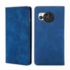 For Sharp Aquos R8 Pro SH-51 Skin Feel Magnetic Leather Phone Case(Blue) - 1