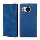 For Sharp Aquos Sense 8 Skin Feel Magnetic Leather Phone Case(Blue) - 1