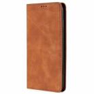 For Sharp Aquos R9 Skin Feel Magnetic Leather Phone Case(Light Brown) - 2