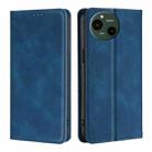 For Sharp Aquos R9 Skin Feel Magnetic Leather Phone Case(Blue) - 1