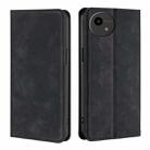 For Sharp Aquos Wish4 Skin Feel Magnetic Leather Phone Case(Black) - 1