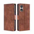 For CUBOT P60 Skin Feel Crocodile Magnetic Clasp Leather Phone Case(Brown) - 1