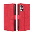 For CUBOT P60 Skin Feel Crocodile Magnetic Clasp Leather Phone Case(Red) - 1