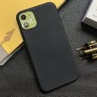 For iPhone 11 Shockproof Frosted TPU Protective Case(Black) - 1