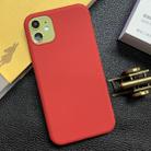 For iPhone 11 Shockproof Frosted TPU Protective Case(Red) - 1