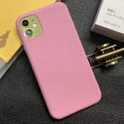 For iPhone 11 Shockproof Frosted TPU Protective Case(Pink) - 1