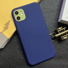 For iPhone 11 Shockproof Frosted TPU Protective Case(Dark Blue) - 1