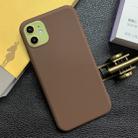 For iPhone 11 Shockproof Frosted TPU Protective Case(Brown) - 1