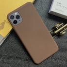 For iPhone 11 Pro Max Shockproof Frosted TPU Protective Case(Brown) - 1