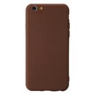 For iPhone 6 Shockproof Frosted TPU Protective Case(Brown) - 1
