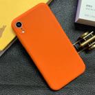 For iPhone XR Shockproof Frosted TPU Protective Case(Orange) - 1