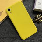 For iPhone XR Shockproof Frosted TPU Protective Case(Yellow) - 1