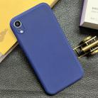 For iPhone XR Shockproof Frosted TPU Protective Case(Dark Blue) - 1